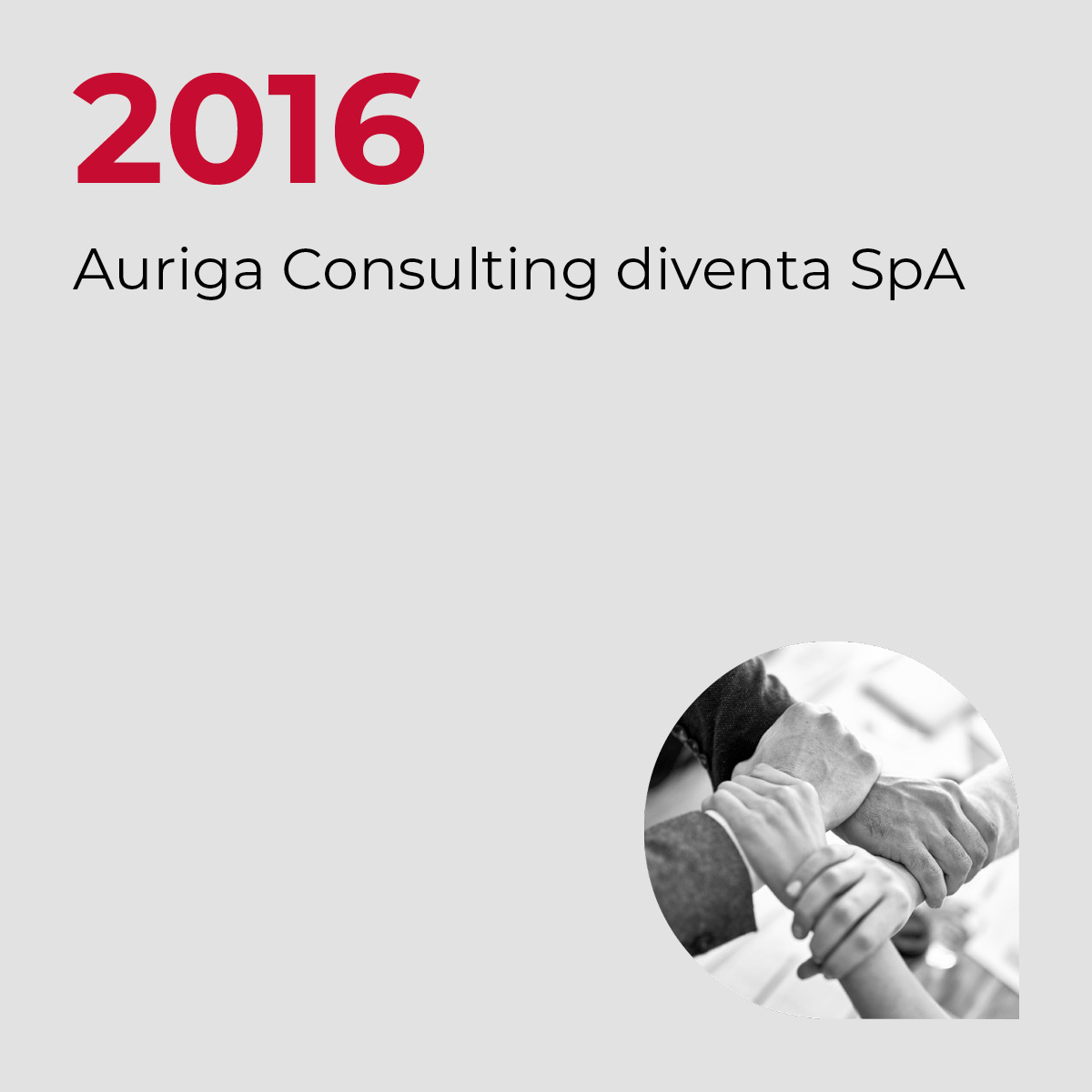 2016, Auriga Consulting diventa SpA