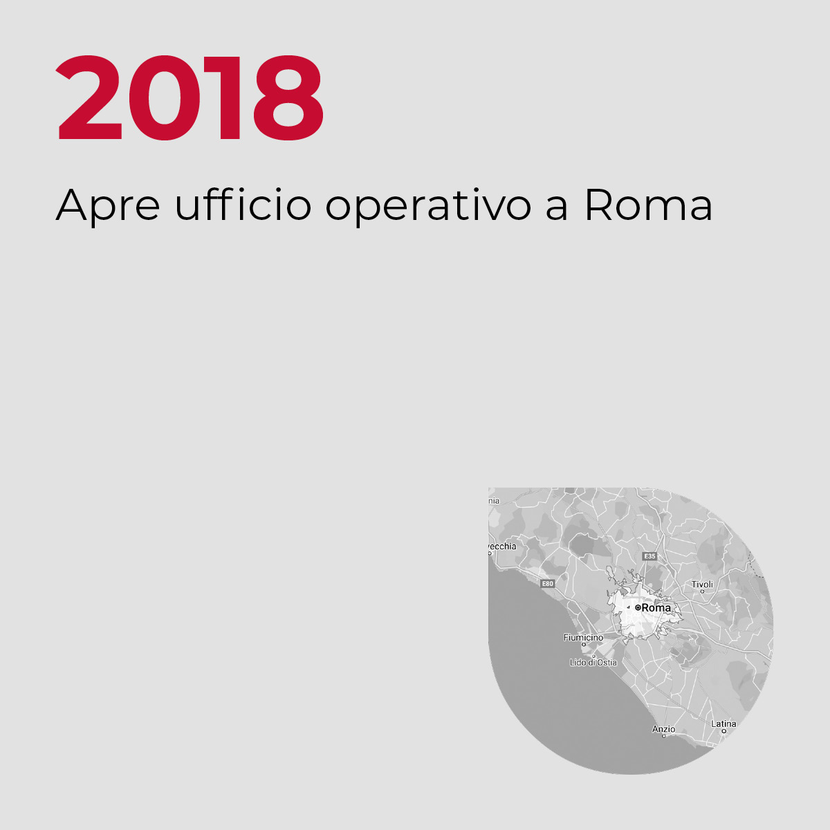 2018, Apre ufficio operativo a Roma